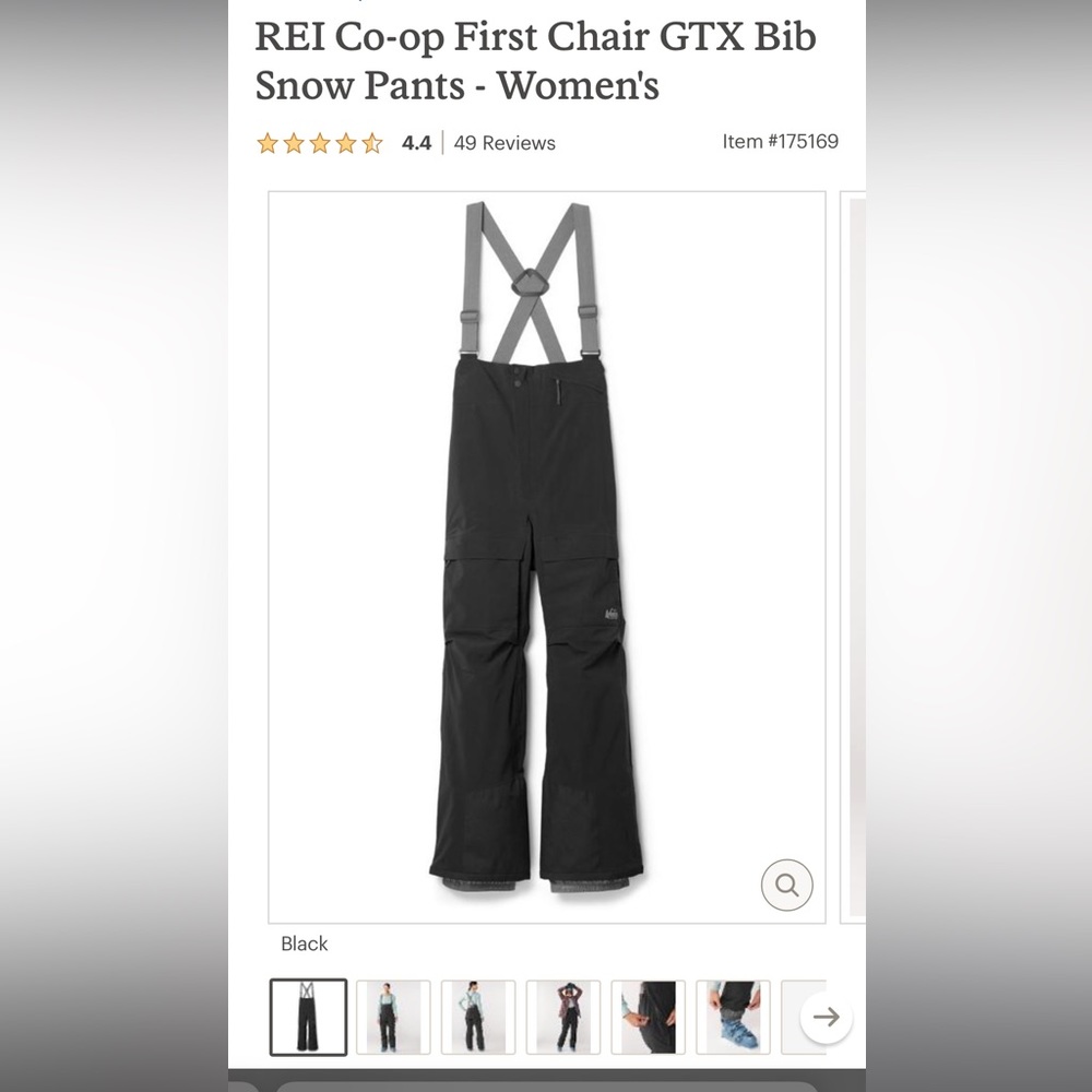 REI Co-op First Chair GTX Bib Snow Pants - Women’s (ski pants)